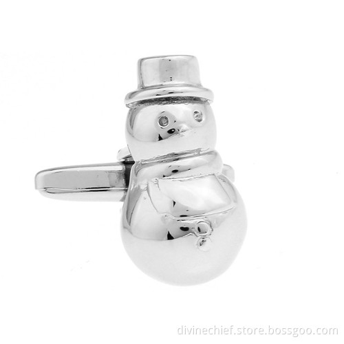 Make Custom Snowman Metal Cufflinks Wholesale Men Suit Shirt Cufflinks